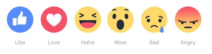 Facebook Reactions Full Set 2016